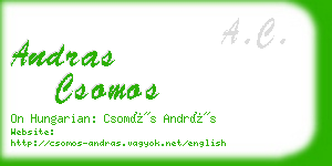 andras csomos business card